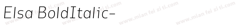 Elsa BoldItalic字体转换